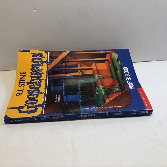 Goosebumps Monster Blood UNNUMBERED 5th Print  2nd Edition Paperback Book 1992 - Picture 2 of 10